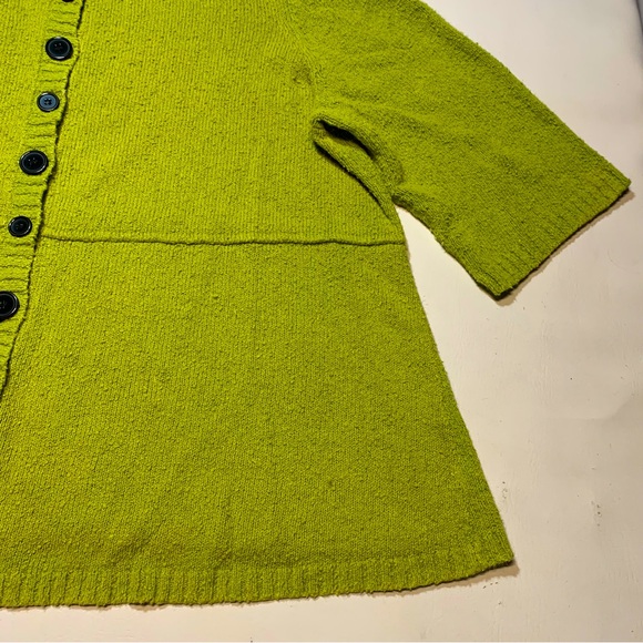 C. J. Banks Women's 3XL Green Cardigan Full Button Up cotton blend - Picture 3 of 9